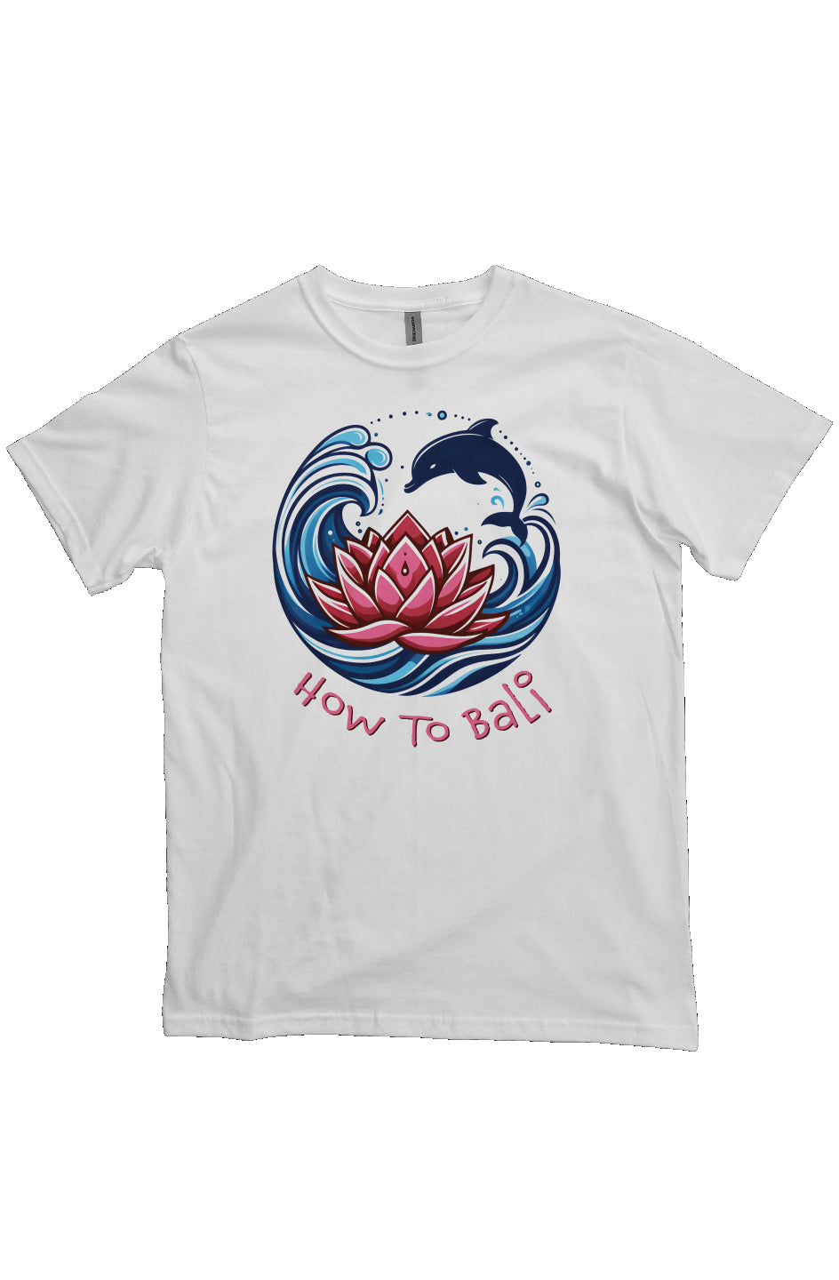 Bali Lotus Dolphin Wave - Eco Heavyweight T Shirt