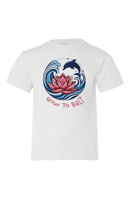 Bali Lotus Dolphin Wave - Organic Kids T Shirt