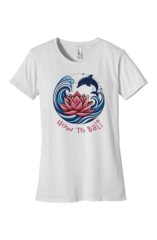 Bali Lotus Dolphin Wave - Womens Classic T Shirt